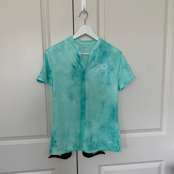 Nike Womens Dri-Fit Victory Printed Polo Mint Foam/Barely Green - Picture 3 of 5